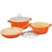 LAMART SADA Keramického riadu K202428 set, 5ks, oranžová, 42000520