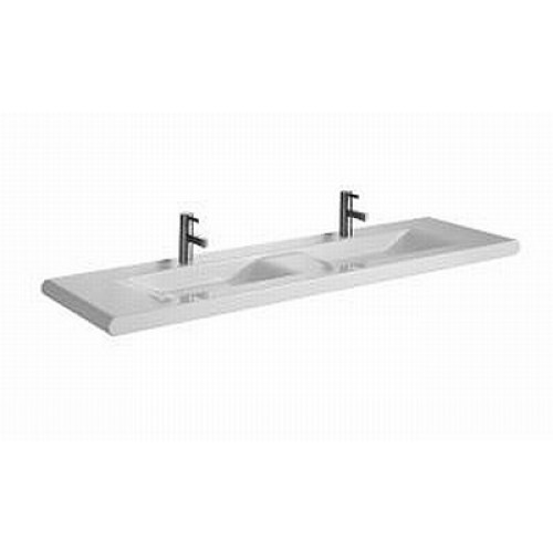 LAUFEN Moderna Plus Dvojumývadlo 130x48, 5 s 3 otvormi, biele, 8.1454.1.000.108.1 LAUFEN Moderna Plus Dvojumývadlo 130x48, 5 s 3 otvormi, biele, 8.1454.1.000.108.1