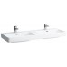 LAUFEN PRO S Dvojumývadlo do nábytku 130x46 cm, s otvorom, biele 8.1496.8.000.104.1