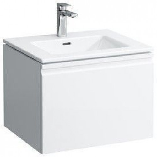 LAUFEN PRO S Umývadlo so skrinkou 60 cm, s vnútornou zásuvkou,biela mat 8.6096.2.463.104.1