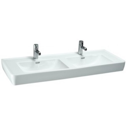 LAUFEN PRO A Dvojumývadlo 130x48 cm , bez otvoru a prepadu , biele LCC 8.1396.7.400.112.1
