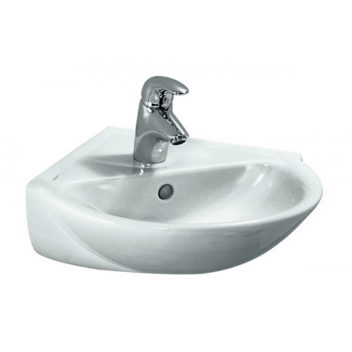 Laufen PRO C Umývadlo rohové 49,5 x50 cm, s otvorom, biele, 8.1695.6.000.104.1