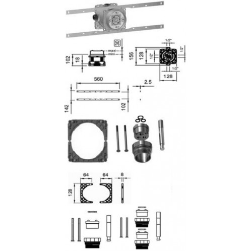 LAUFEN Príruba pre Simibox podomietkové teleso, 3.7998.0.000.500.1