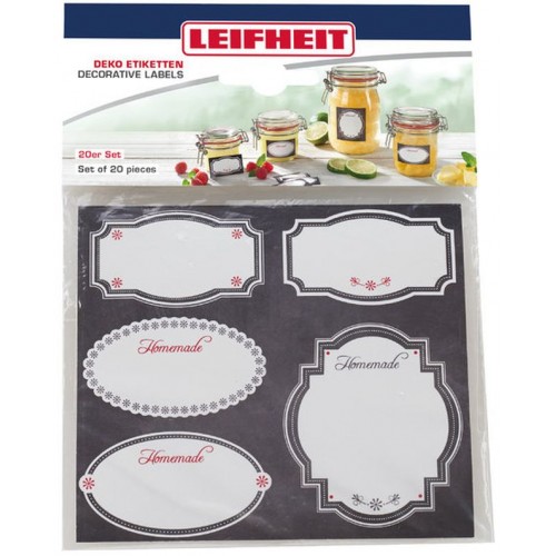 LEIFHEIT Dekoračné štítky čierno-biele 03218