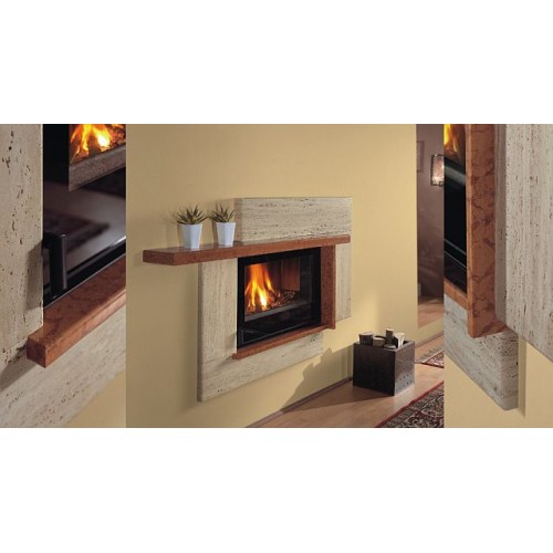 Nordica LINEAR rámeček v travertinu a giallo mramoru