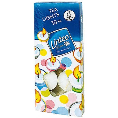 LINTEO SATIN Čajové sviečky 10ks, biele 102881 PO EXPIRÁCII LINTEO SATIN Čajové sviečky 10ks, biele 102881 PO EXPIRÁCII
