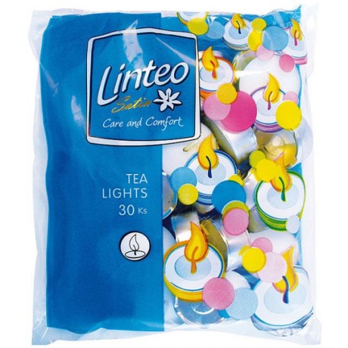 LINTEO SATIN Čajové sviečky 30ks, biele 14802/1 PO EXPIRÁCII