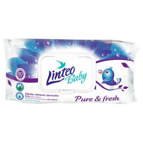 LINTEO BABY Vlhčené obrúsky 80ks, 1-vrstvové 25759 LINTEO BABY Vlhčené obrúsky 80ks, 1-vrstvové 25759