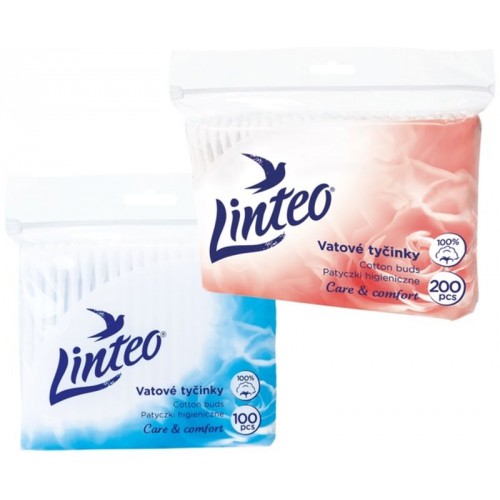 LINTEO Vatové tyčinky 100ks v sáčku 1005/1 LINTEO Vatové tyčinky 100ks v sáčku 1005/1