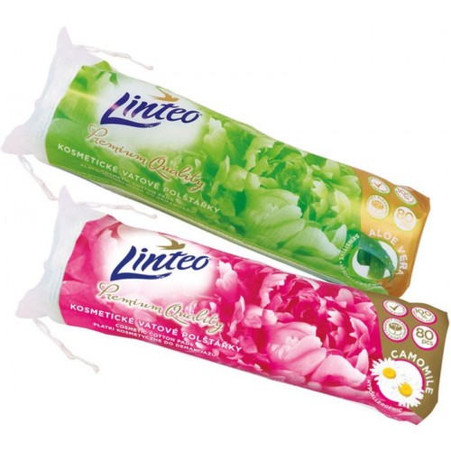 LINTEO PREMIUM Vatové vankúšiky - harmanček 80 ks 102880