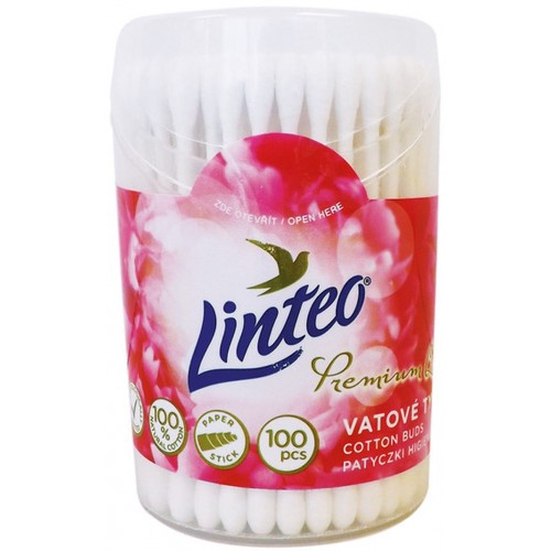 LINTEO PREMIUM Vatové tyčinky 100ks v dóze 39611 LINTEO PREMIUM Vatové tyčinky 100ks v dóze 39611
