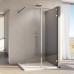RONAL M42 Melia pevná stena samostatná dvojdielna 140 cm, chróm / číre sklo M42P140100707