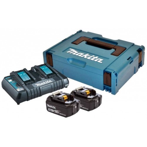 Makita Sada Li-ion LXT 18V 2xBL1840B + DC18RD dvojnabíječka + kufor 197504-2