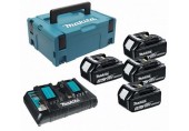 Makita 197970-3 Sada Li-ion LXT 18V 4xBL1830B + DC18RD dvojnabíječka + Makpac 2