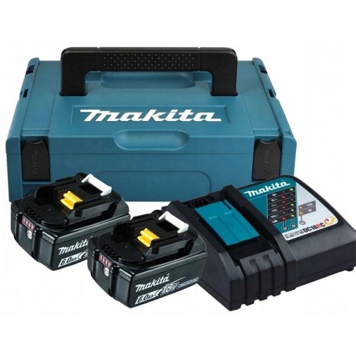 Makita Sada Li-ion LXT 18V 2xBL1860B + DC18RC nabíjačka + kufor