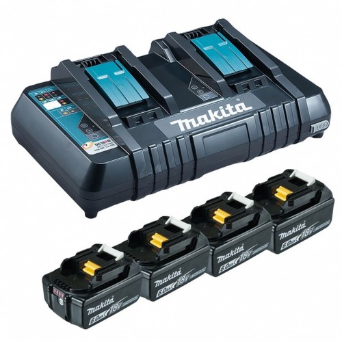 Makita 199485-6 Sada 4xBL1860B akumulátor 18V/6Ah + DC18RD dvojnabíjačka/karton