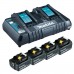 Makita 199485-6 Sada 4xBL1860B akumulátor 18V/6Ah + DC18RD dvojnabíjačka/karton
