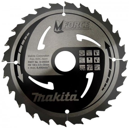 Makita B-08034 Mforce pílový kotúč 180x30mm 24 Z