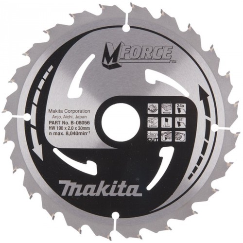 Makita pílový kotúč 190x30mm 24 Z B-08056 Makita pílový kotúč 190x30mm 24 Z B-08056