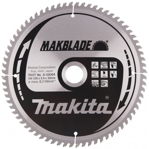 Makita B-09064 pílový kotúč 250x30mm 72Z