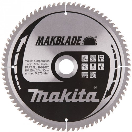 Makita B-32845 pílový kotúč 260x30mm 80T= old B-09070