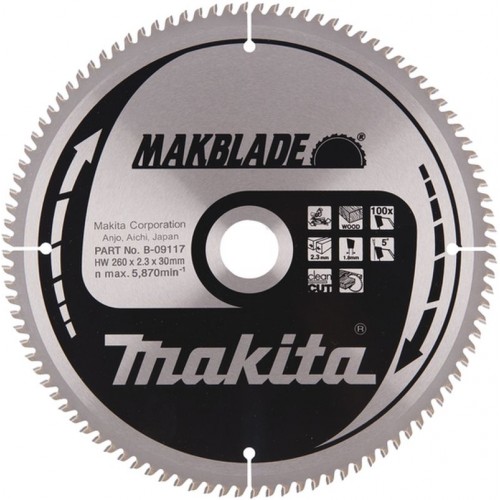 Makita B-32873 pílový kotúč 260x30mm 100Z