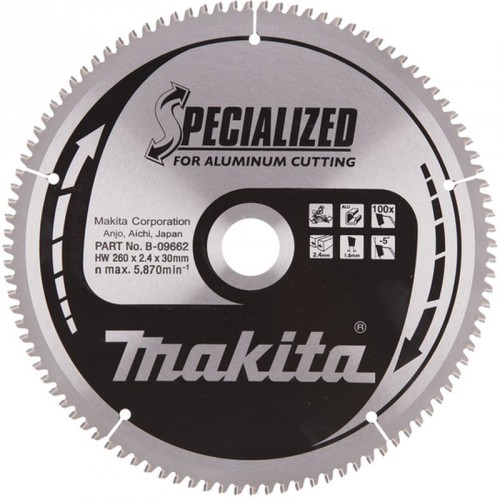 Makita B-09662 pílový kotúč na hliník 260x30mm 100T =oldB-04167, A-85020