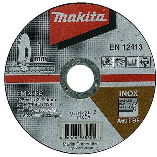 Makita B-12239 rezný kotúč 125x1x22,23 mm nerez new E-03040