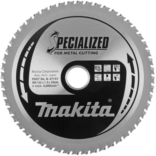 Makita B-47042 pílový kotúč 150x20mm TCT 52Z tenký kov =B-47167