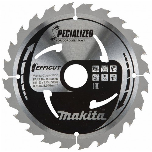 Makita B-64185 TCT pílový kotúč Efficut 190mmx30mm 24T