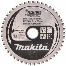 Makita B-69319 TCT pílový kotúč Efficut, kov 136x20mm 45T