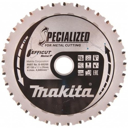 Makita B-69325 TCT pílový kotúč Efficut, kov 150x20mm 33T=old B-69288