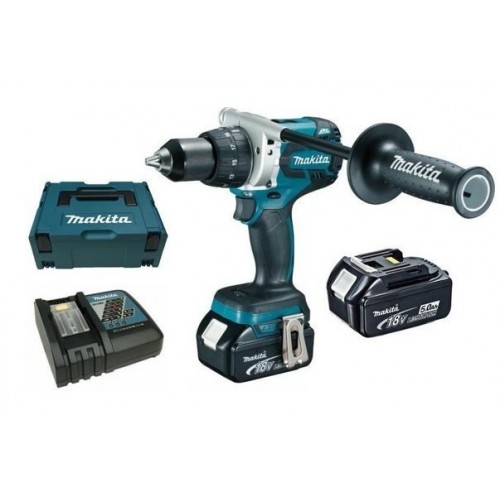 Makita DDF481RTJ Aku bezuhlíkový skrutkovač 2x Aku 18V 5,0 Ah, MAKPAC 2