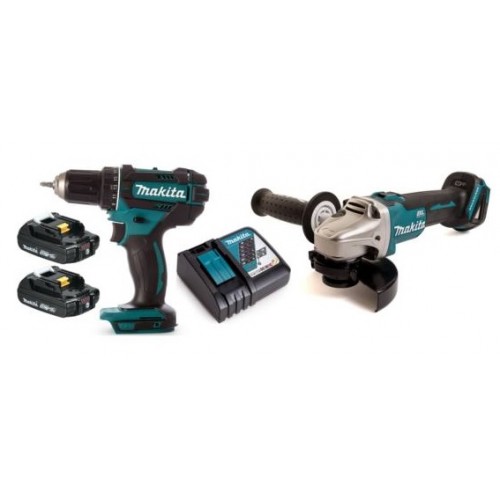 Makita S17E4-P6 Aku Set DDF482RAE + DGA504Z + 2xAku BL1820B +nabíjačka DC18RC