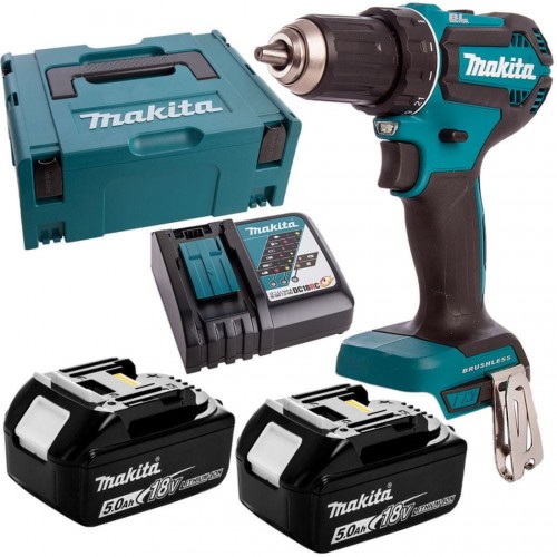 Makita DDF485RTJ Aku bezuhlíkový skrutkovač Li-ion LXT, 2x 18V/5,0 Ah