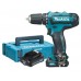 Makita Aku vŕtací skrutkovač 10,8V, 2 x 2,0 Ah Aku DF331DSAJ