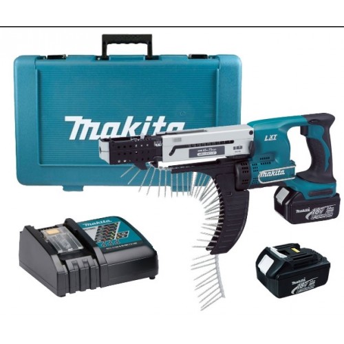 Makita Aku skrutkovač so zásobníkom 45-55mm, Li-ion 18V / 3,0Ah v kufri DFR750RFE