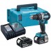 Makita DHP484RFJ Aku bezuhlíkový príklepový skrutkovač Li-ion (2 x 3,0 Ah/18V) Makpac