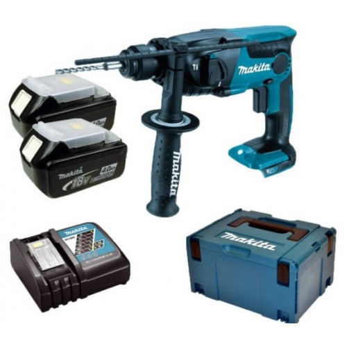 Makita Aku vŕtacie kladivo Li-ion 18V / 4,0Ah, systainer DHR165RMJ