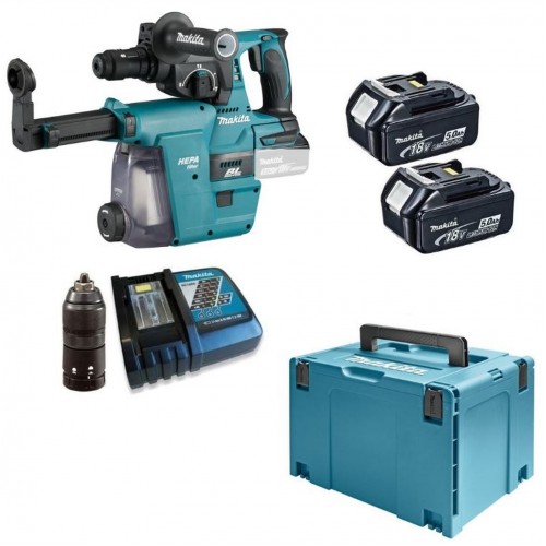 Makita DHR243RTJV Aku kombinované kladivo Li-ion 18V/5,0Ah, Makpac