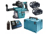 Makita DHR243RTJW SDS-Plus Aku kombinované kladivo Li-ion LXT (2x5,0Ah/18V) Makpac + DX02