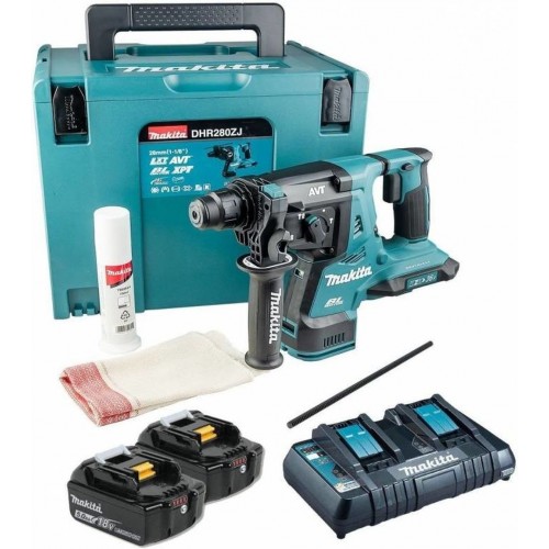 Makita DHR280PT2J Aku kladivo 2,8J, Li-ion LXT (2x5,0Ah/18V) Makpac