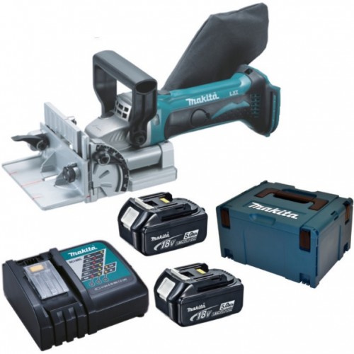 Makita DPJ180RTJ Aku štrbinová frézka Li-ion (2x18V/5,0Ah) MAKPAC Makita DPJ180RTJ Aku štrbinová frézka Li-ion (2x18V/5,0Ah) MAKPAC
