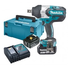 Makita DTW1001RTJ Aku rázový uťahovák 3/4" Li -ion (2x18V/5,0Ah) MakPac