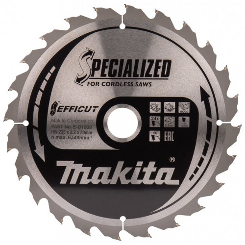 Makita E-01915 TCT pílový kotúč Efficut 230x30mm 24T= old E-01909