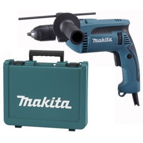 Makita HP1641K Príklepová vŕtačka s kufrom, rýchloupínacie 1,5-13mm, 680W, v kufri