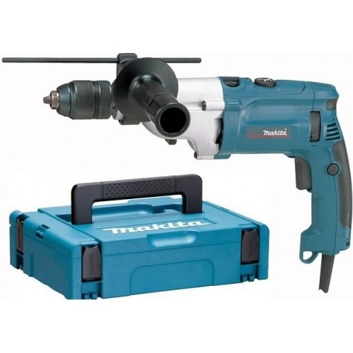 BAZÁR Makita HP2071J Elektrická príklepová vŕtačka 1010 W, 2-rychlostna, MAKPAC 1 PO SERVI