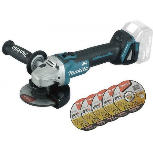 Makita DGA504ZX1 Aku uhlová brúska 125mm, Li-ion 18V, bez aku Z + 6x kotúč