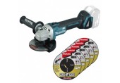 Makita DGA504ZX2 Aku uhlová brúska 125mm, Li-ion 18V, bez aku Z + 6x kotúč