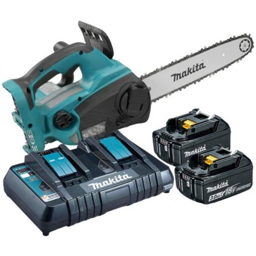 Makita DUC302PR2 Aku reťazová píla 30cm, Li-on LXT 2x18V/3,0Ah + nabíjačka